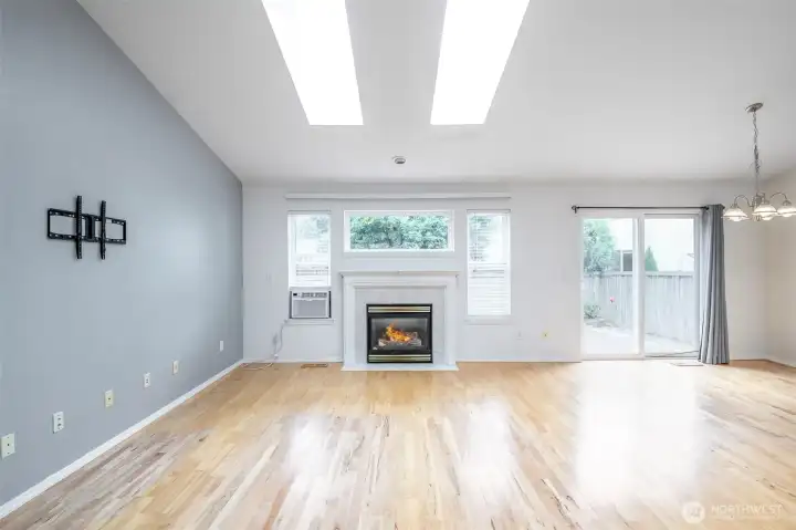 Living room with gas fireplace