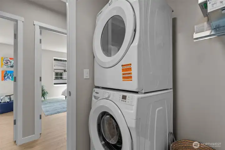 Washer/Dryer not included. These appliances are in the model as a demo.