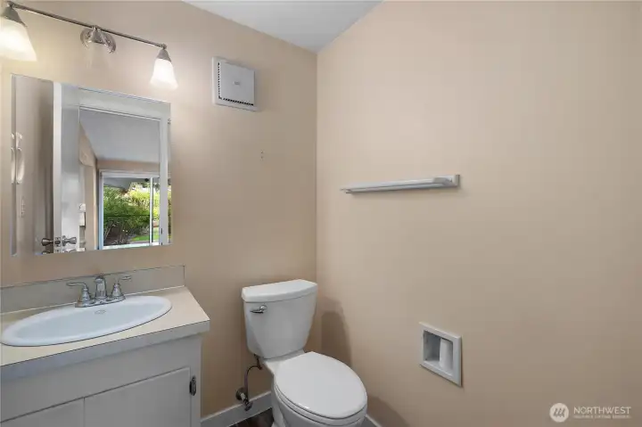 Bathroom conveniently located just off the living room.