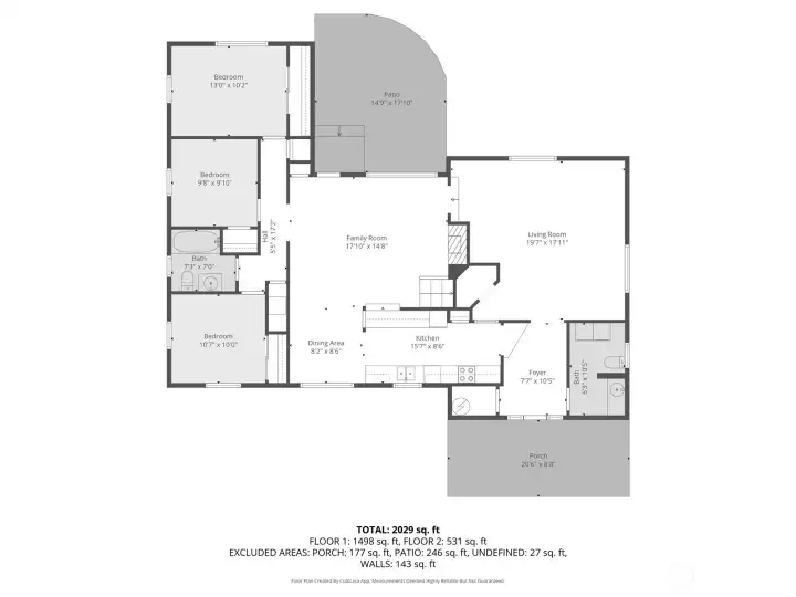 Floor 1 with dimensions