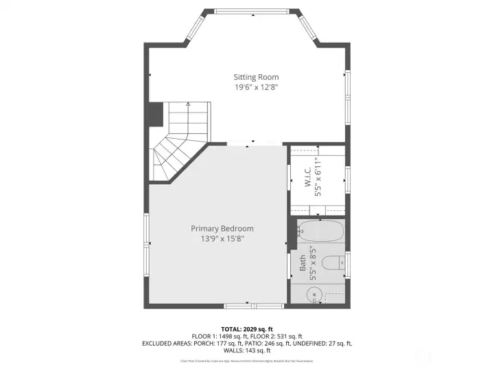 Floor 2 with Dimensions.