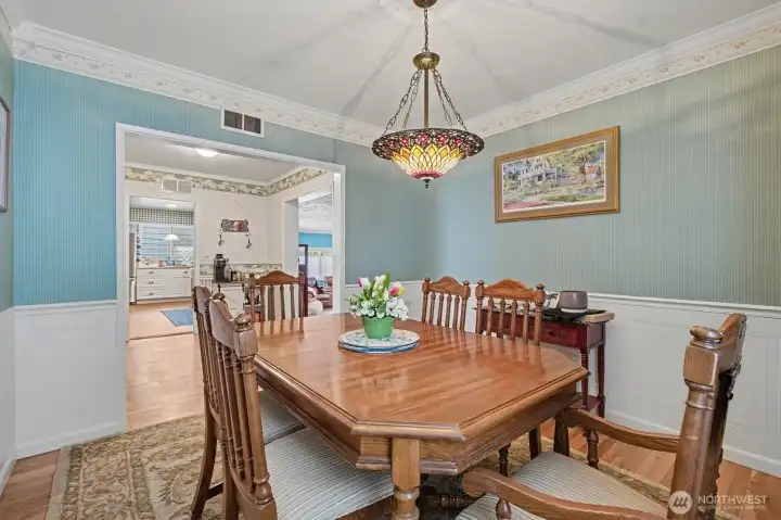 Dining Room with Crown Molding