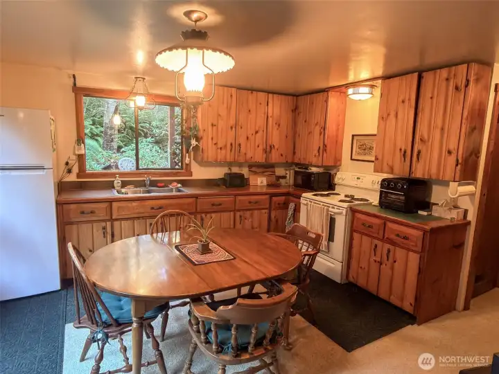 Very efficient and light filled kitchen.