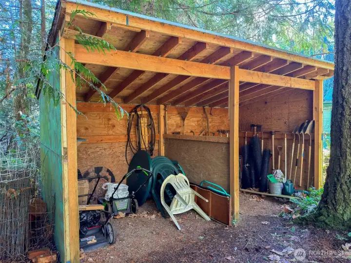 Garden shed located to the rear of the house.