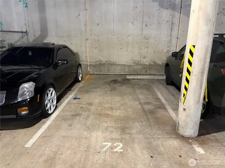 Assigned parking stall providing dedicated, secure parking.