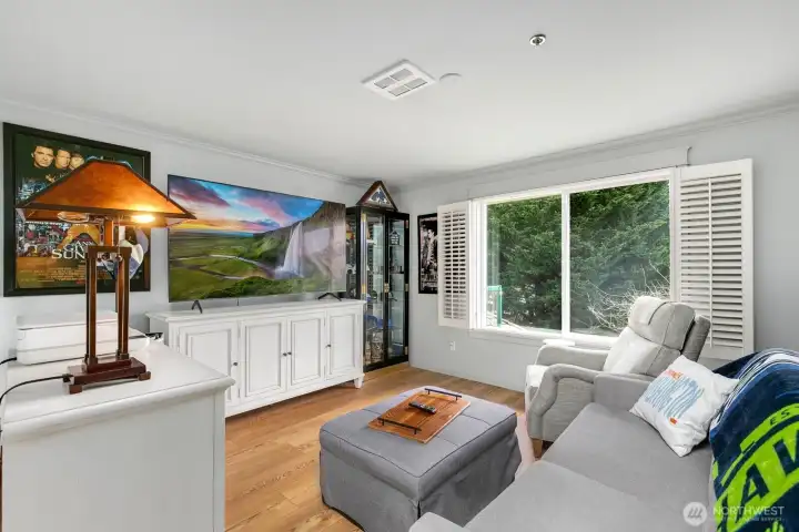 Second bedroom has been converted to all-star fun media room.