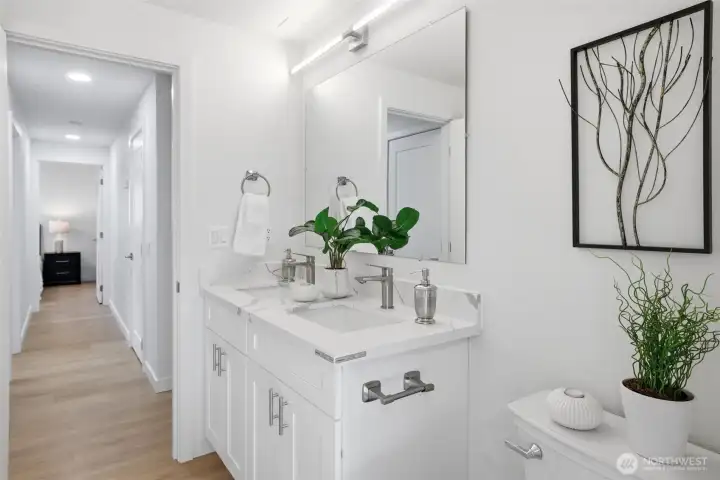 Full bath on Upper Level.