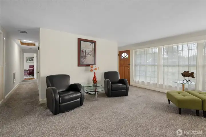 Entry way into main level living room. Lots of natural light!