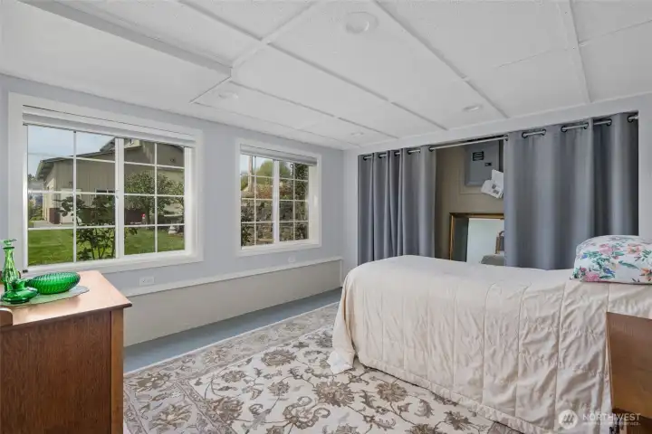 Guest bedroom 2 on lower level. Lots of natural light here too.