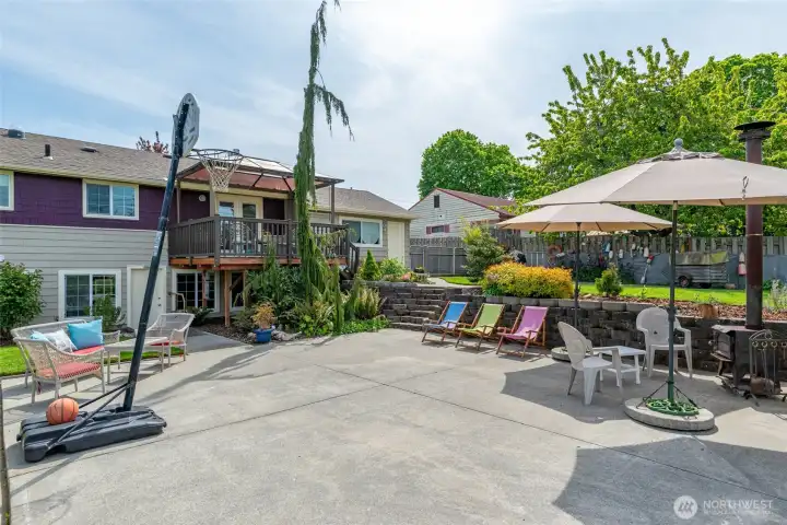Huge patio area.