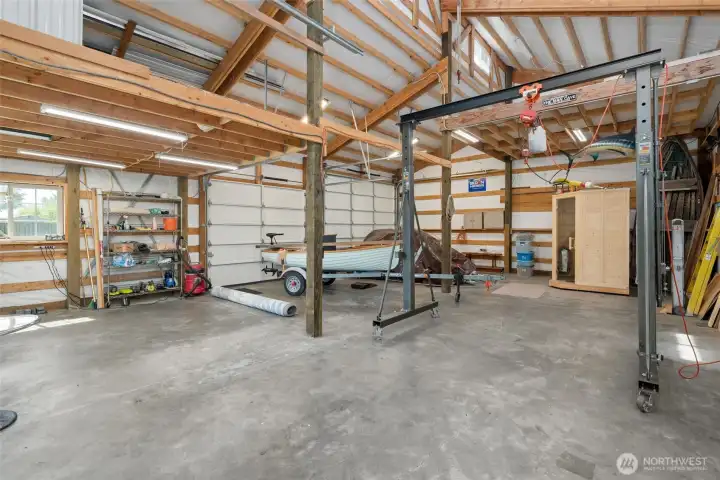 Interior of barn. Look at all that space!