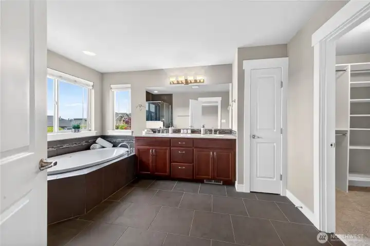 Additional view of the primary bathroom.