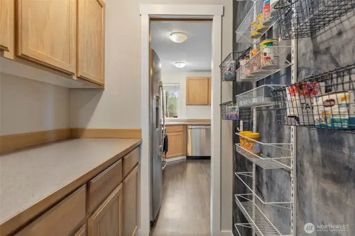 Butler's pantry going into the kitchen