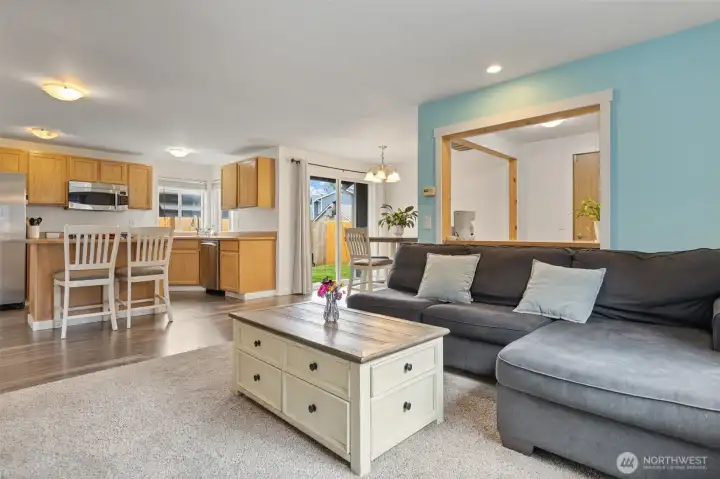 Family room and Kitchen