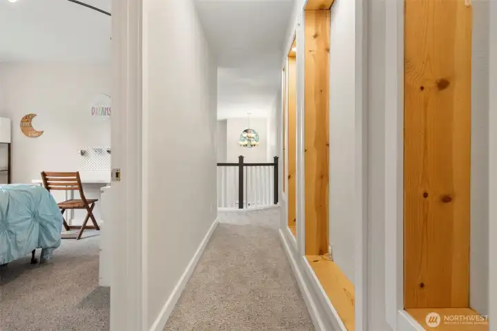 Built-ins in the hallway upstairs