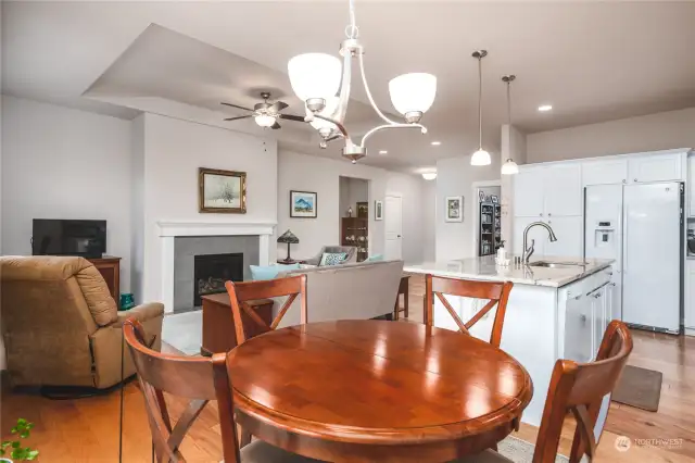 Enjoy meals in your separate dining area, or in a more casual atmosphere at the spacious kitchen island.