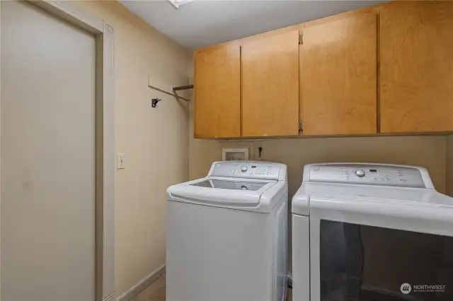 Utility room with ample storage.