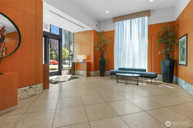 Beautiful lobby area with 24 hour concierge.