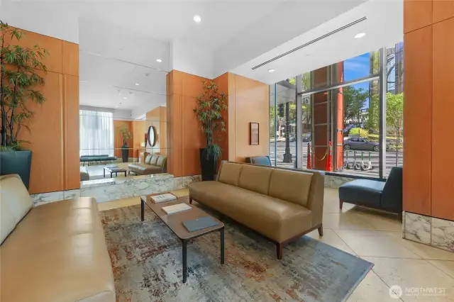 Beautiful lobby area with 24 hour concierge.