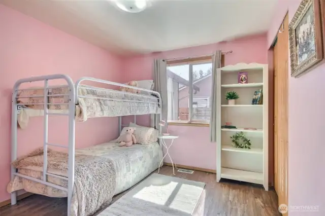 The first of the 2 other bedrooms is light, bright and spacious.
