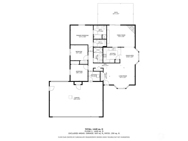 This version of the floorplan includes room dimensions based on the Exposio Photographer's technology.  SF to be verified by buyer.