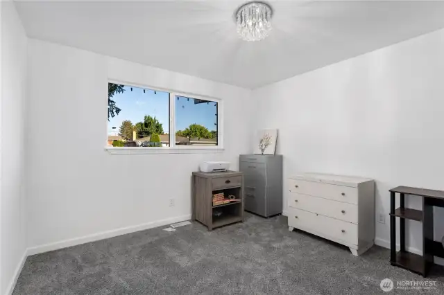 1 of 5 nice bedrooms and all new carpeting!