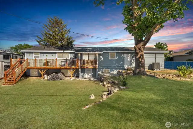 Huge fenced rear yard!