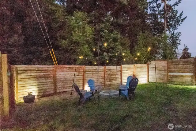 Enjoy marshmallows over the fire!