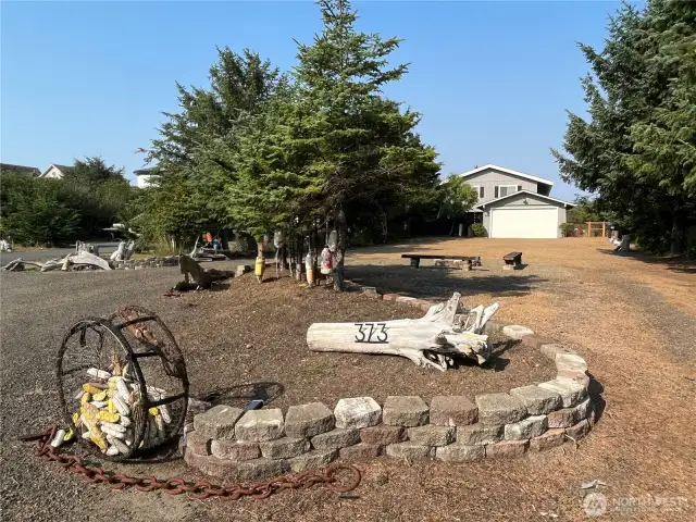 Driveway entrance is nicely marked and landscaped.