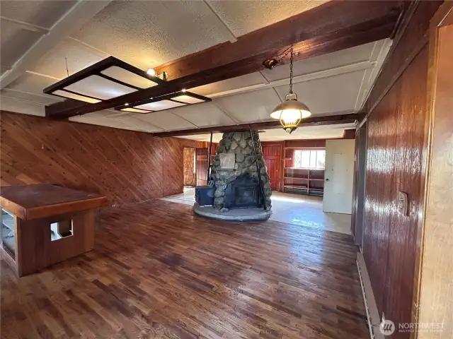 Central Fireplace-Wood Floors