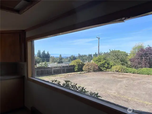 View out the kitchen window