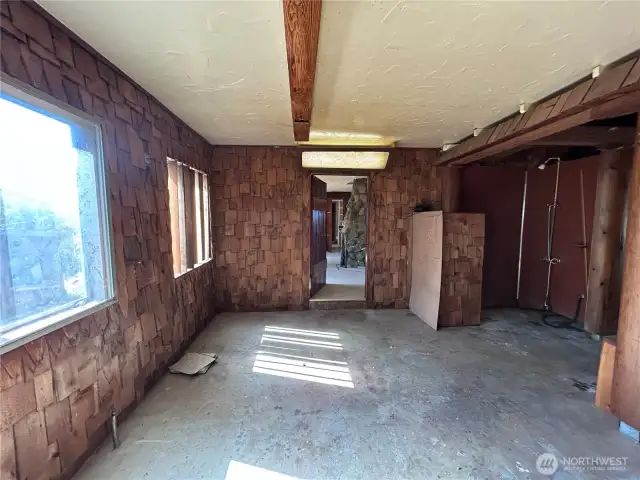 Entrance to main home from the Backroom - Concrete floor
