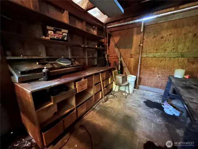 Shop with tool storage