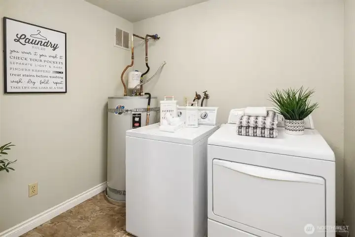 Lower level large utility room