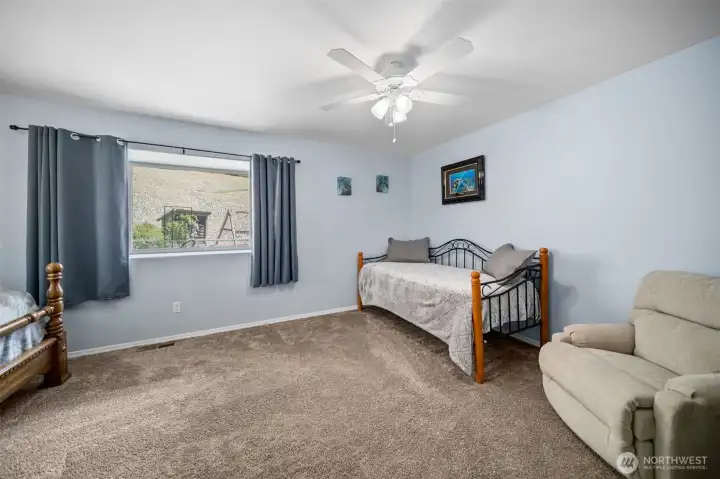 2nd bedroom with is also very large! Furniture has been moved out.