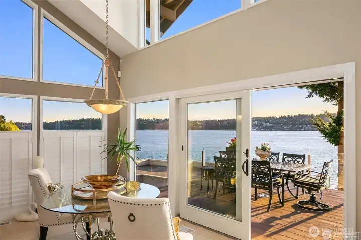 Copious natural light pours in.