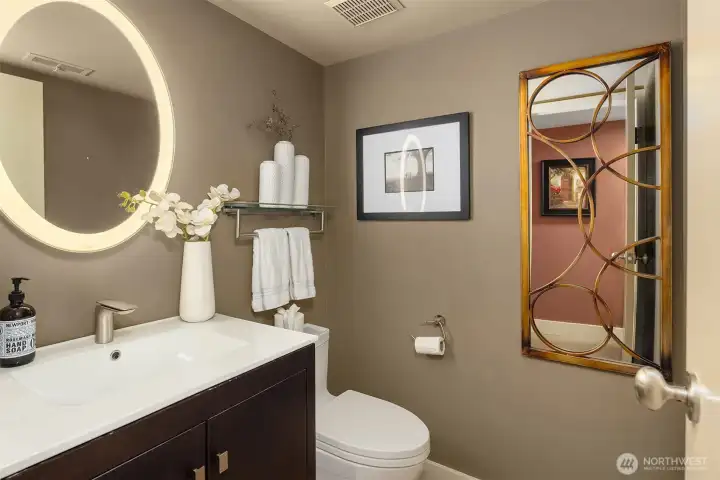 Downstairs powder room