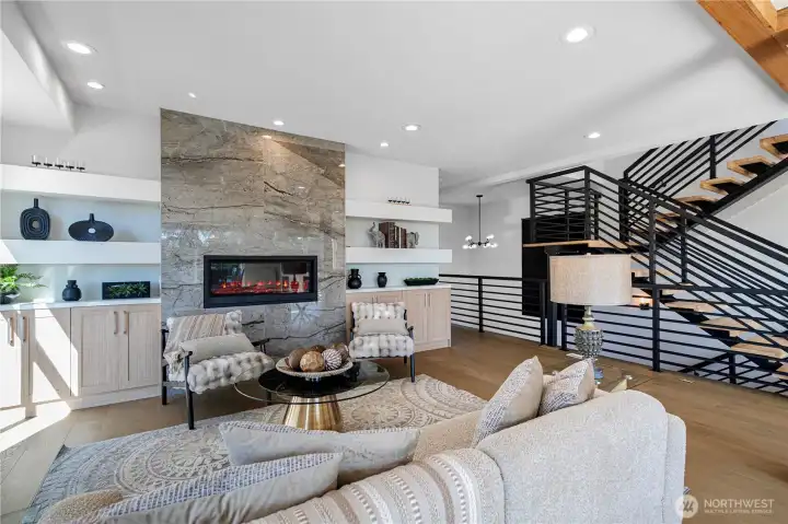 2nd Flr- Open floor plan; Living room +Kitchen +Dining