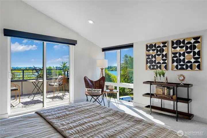 3rd Flr Master Suite with private view balcony