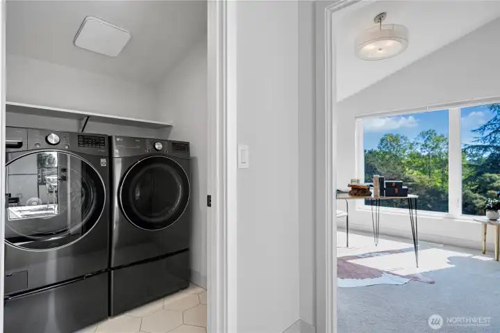 Laundry room next to the master suite