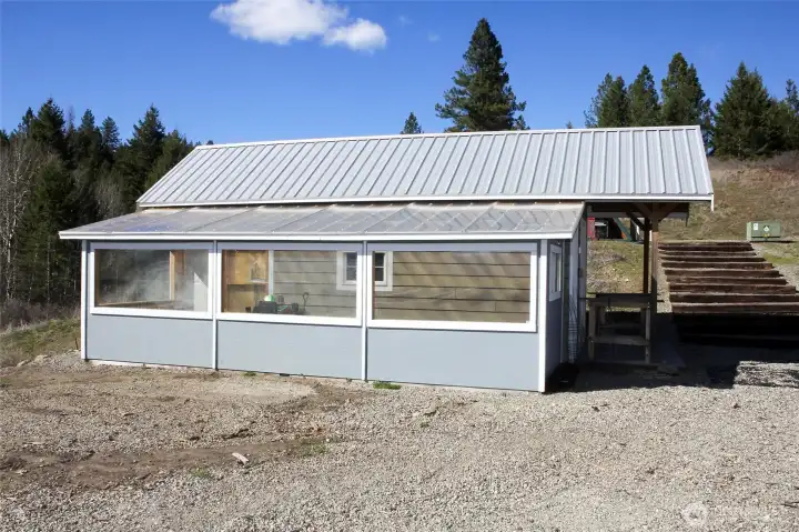 Detached structure offering additional flexibility and use.