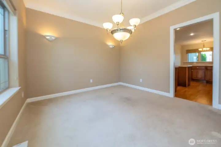 Dining Room within steps to the kitchen