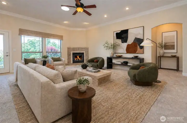 Living room - virtually staged Living room - virtually staged