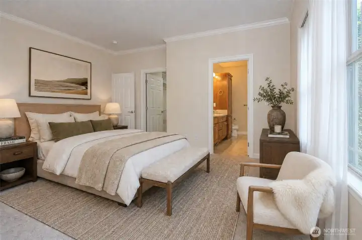 Primary suite - virtually staged Primary suite - virtually staged