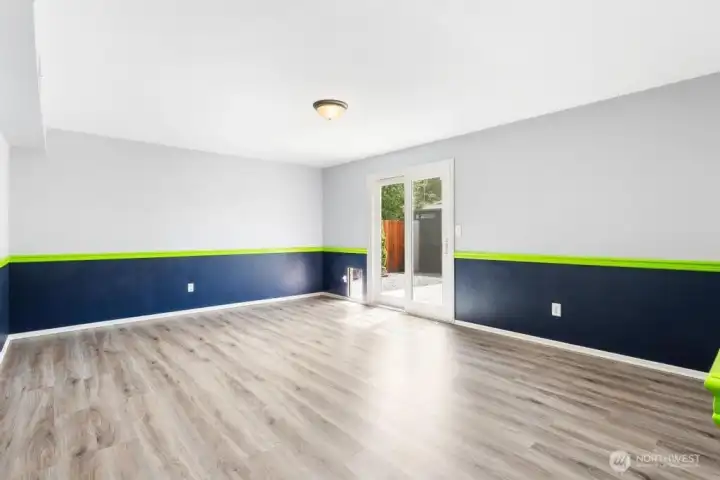 Lower level flex space