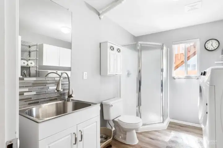 3/4 bathroom on lower level