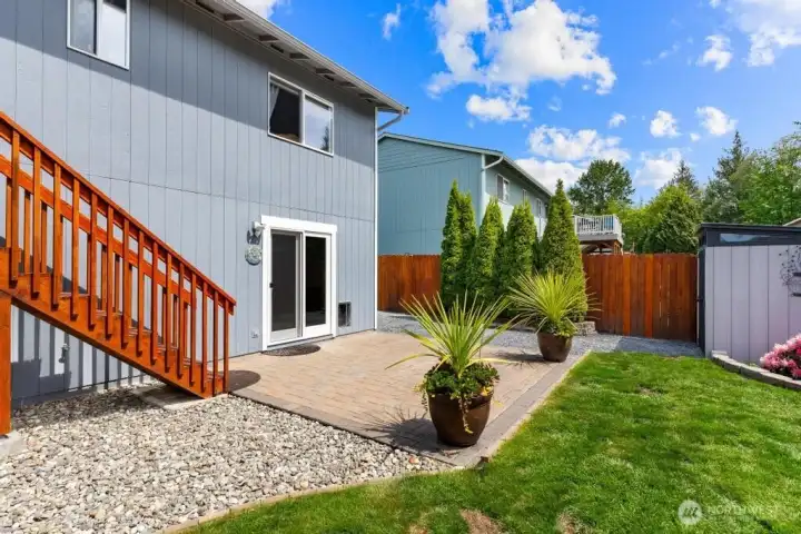 Updated patio pavers for enjoying the gorgeous PNW days