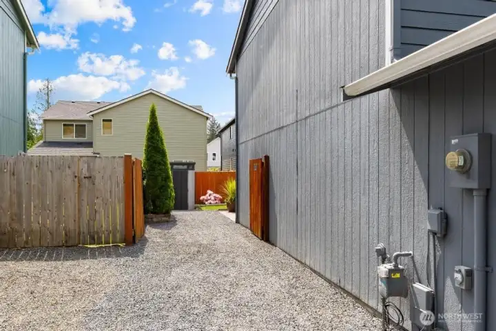 Gate to backyard from RV parking spot
