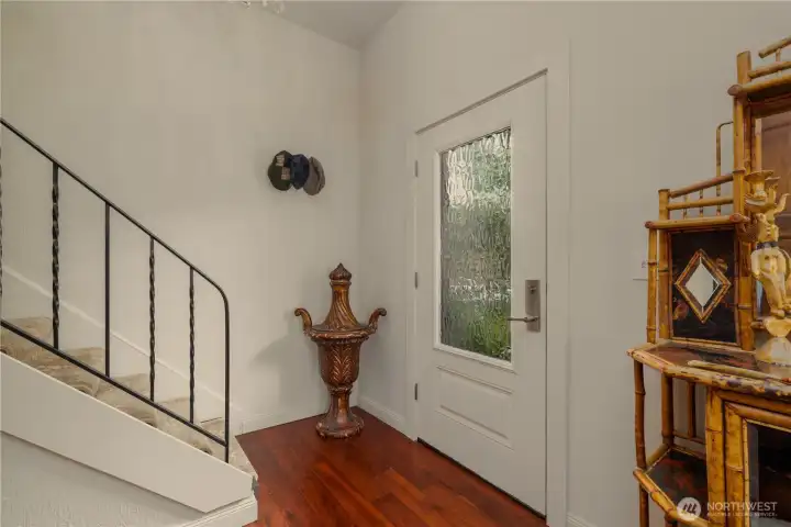 Bright and welcoming front entrance