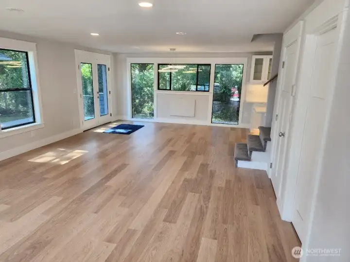 Living room and dining area